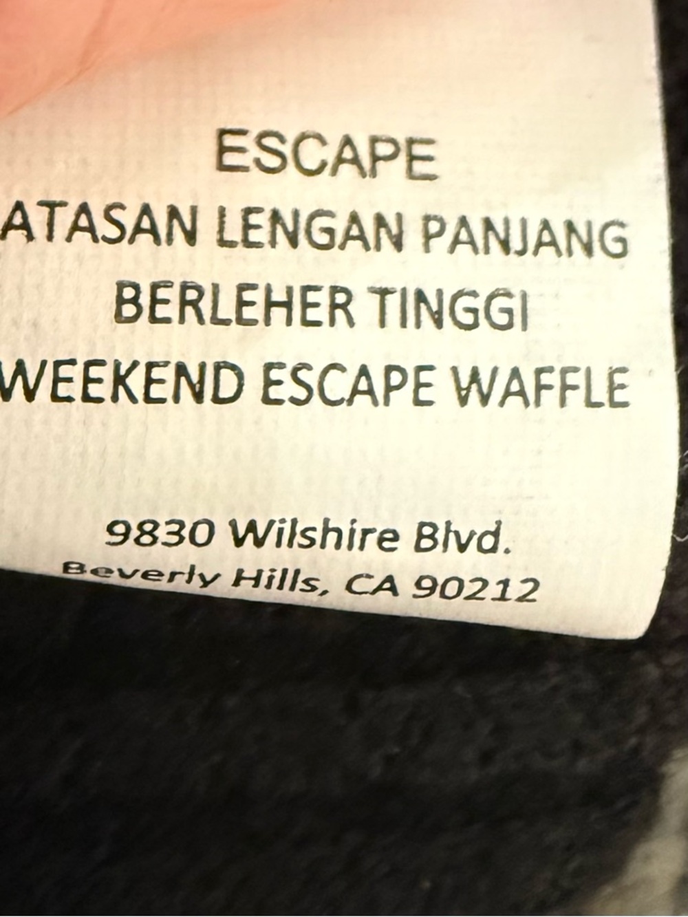 ALO waffle weekend escape mock neck long sleeve size L - Picture 7 of 9